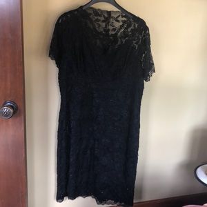 Black lace cocktail dress